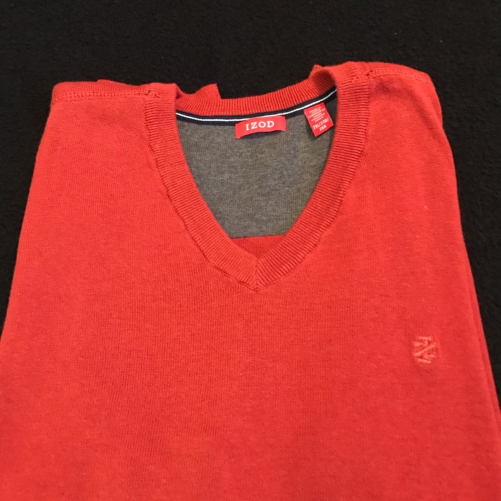 Izod 2X Rust V Neck Sweater Vest